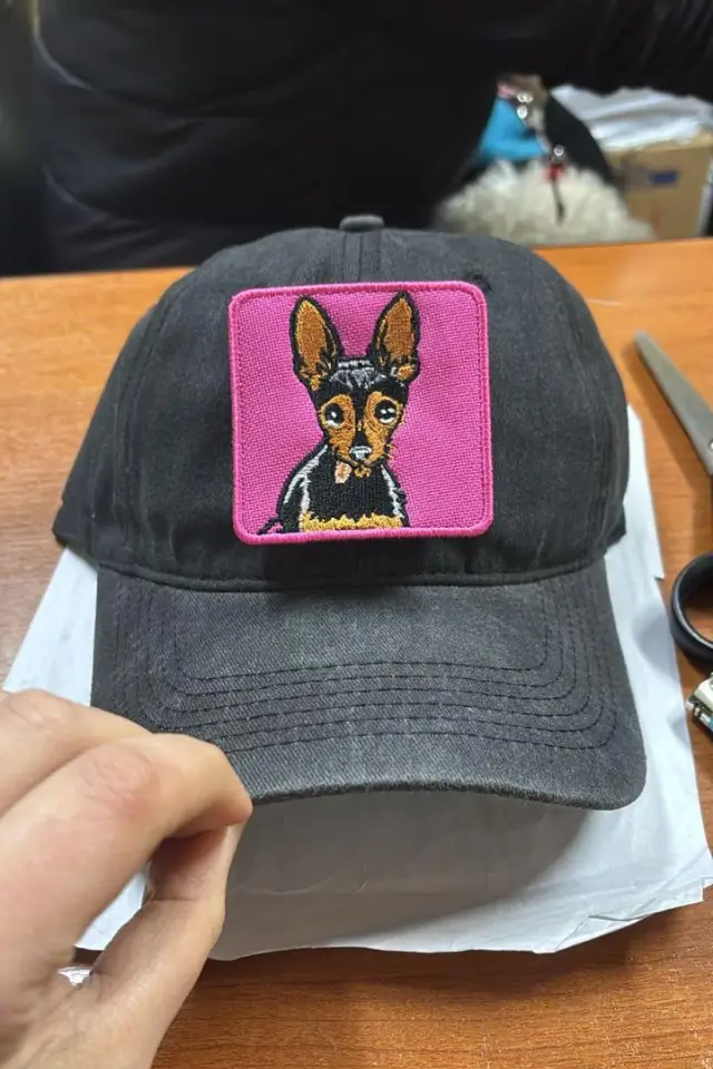 Gorra de gabardina bordada
