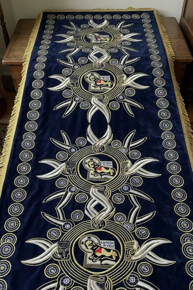 Bordados en lurex dorado y plateado — Decoración / Marroquinería